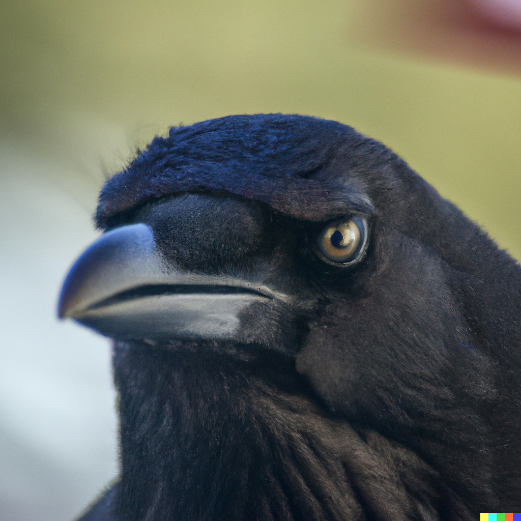 an image of a judgemental crow